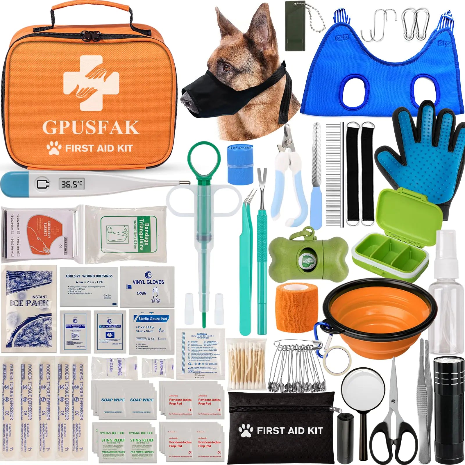 GPUSFAK Dog First Aid Kit