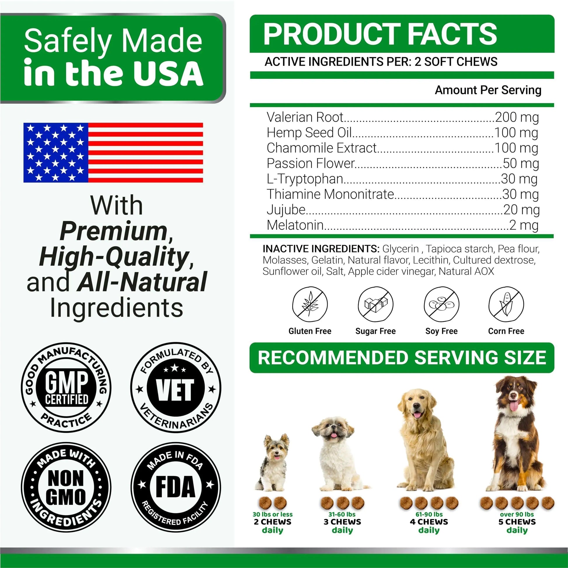 Hemp Calming Chews for Dogs – Advanced Stress & Anxiety Relief – 170 Chicken-Flavored Treats