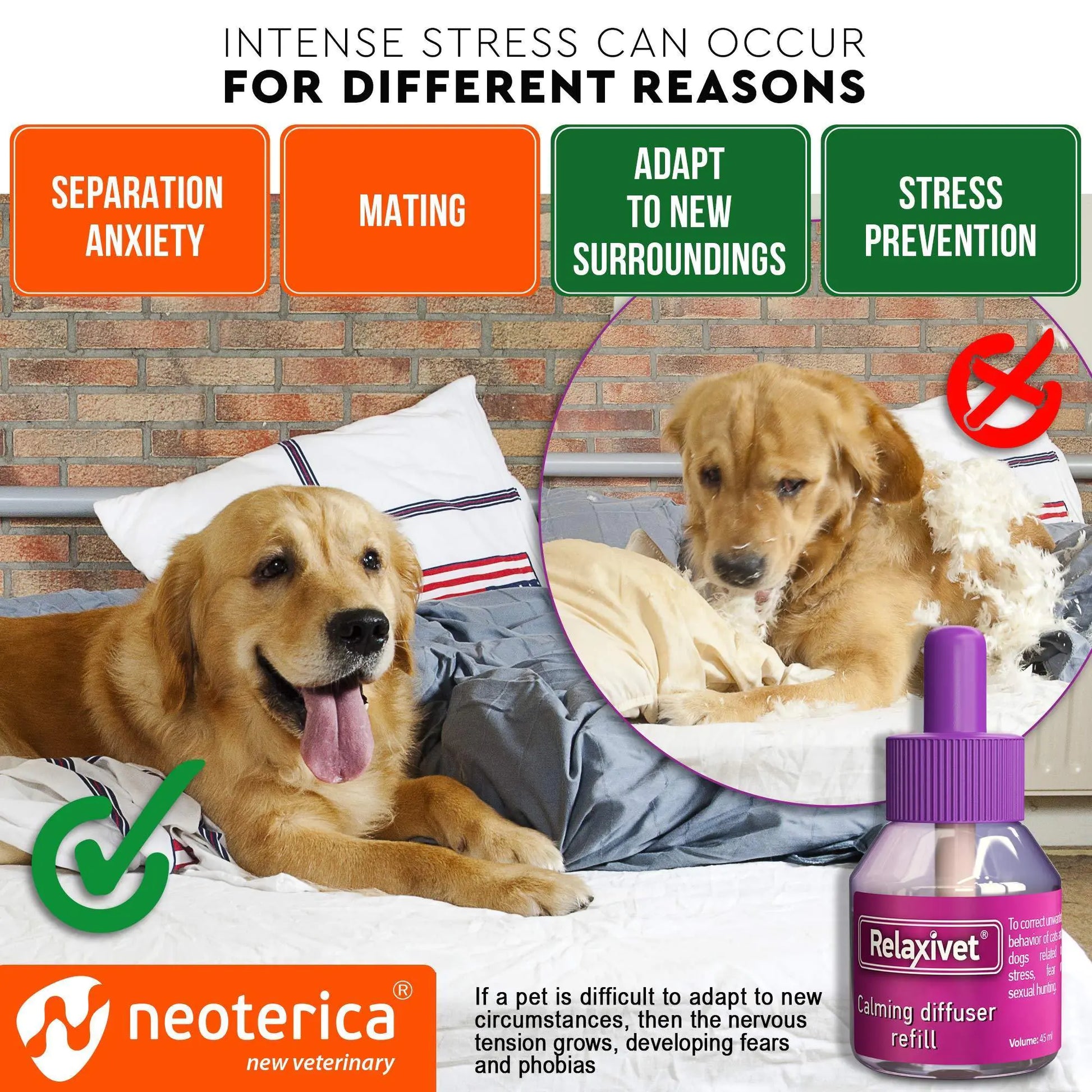 Calming Diffuser Kit for Dogs – Separation Anxiety & Stress Relief with Natural Pheromones